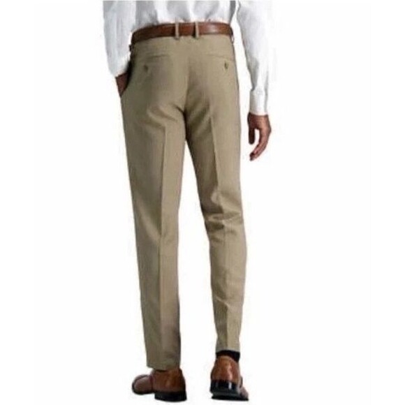 Kenneth Cole Mens 36x29 Pants Chino Slacks Tan Performance Dress Slim Fit New - Picture 5 of 9